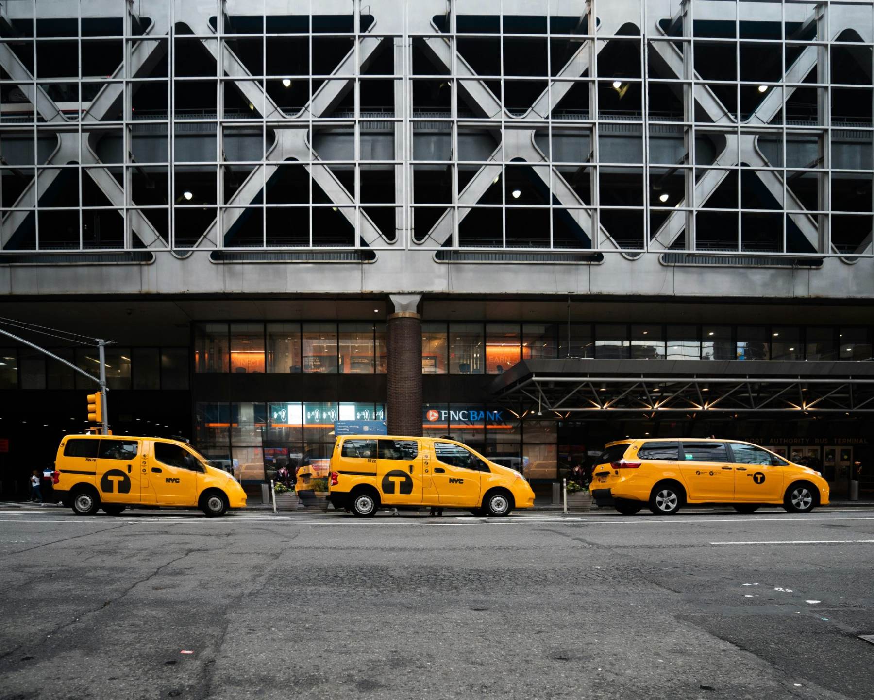 taxis in busy street